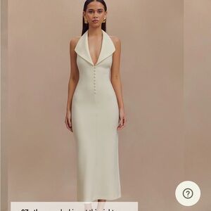 Annita Ivory Halter Dress